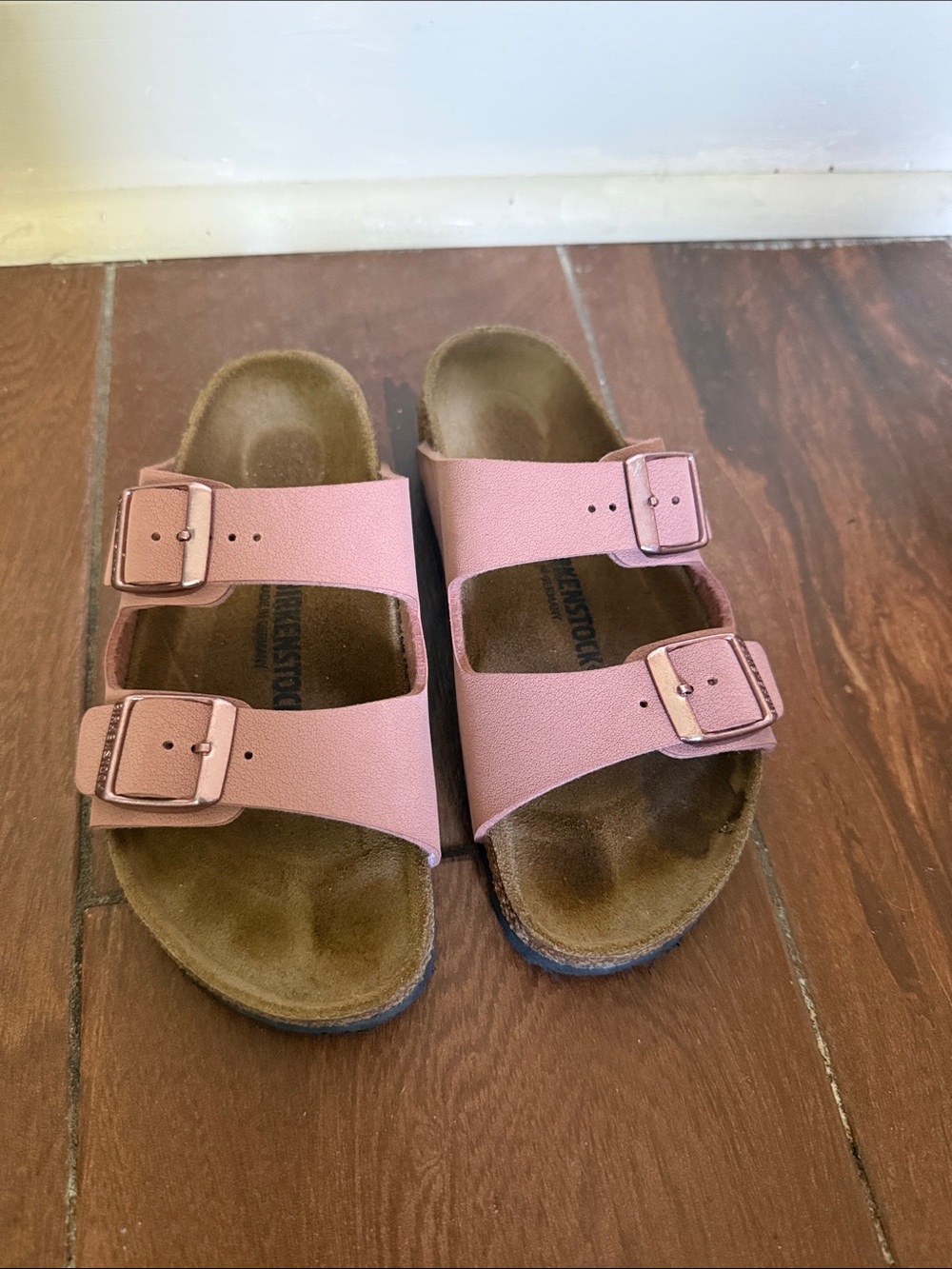 Birkenstock Kids Pink Double-Strap Slide Sandals